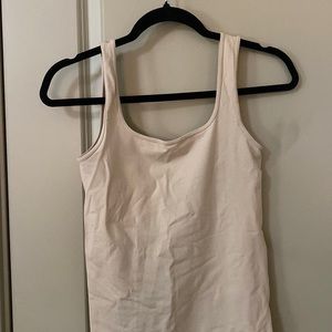 Square neck tank - Tan